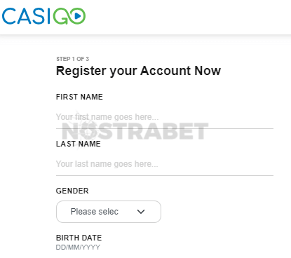 casigo casino register